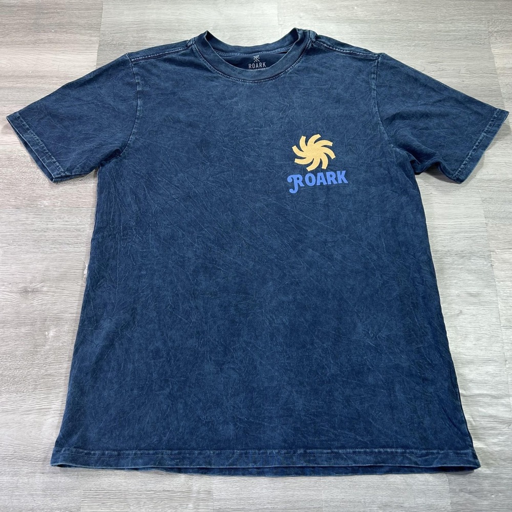 Roark Shirt Mens Small Blue Nomads Rucksack Ramblers Graphic Tagless Outdoor Tee